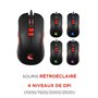 Konix Drakkar Souris Ambidextre - Souris Gamer 10 Boutons - Souris Gaming 4 Niveaux DPI - Souris Filaire Gamer Rétro-Éclairé - S