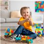 BLOKO – Coffret de 150 avec 2 Plaques de Jeu et 2 Figurines Famille – Dès 12 Mois – Fabriqué en Europe – Jouet de Construction 1