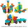 BLOKO – Coffret de 150 avec 2 Plaques de Jeu et 2 Figurines Famille – Dès 12 Mois – Fabriqué en Europe – Jouet de Construction 1