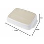 CREALYS 512732 Plat à Four Rectangulaire avec Anses Céramique Blanc 36,5 x 23,5 x 6,5 cm