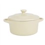 Delys 518069 Mini Cocotte Ronde en Grès Coloris Crème Ø 10 cm H 5 cm