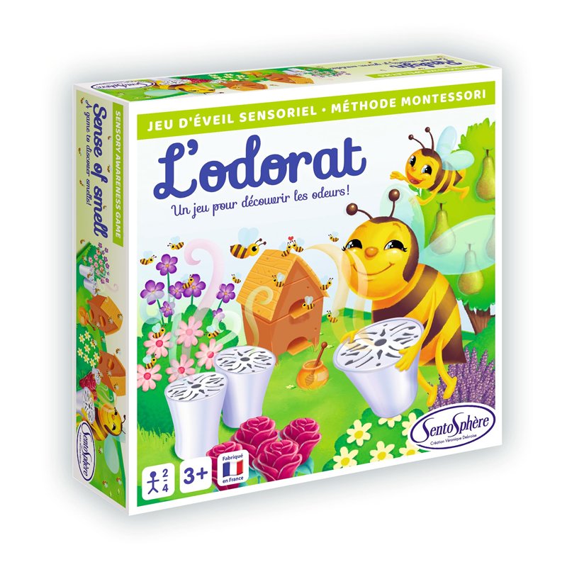 SentoSphère - L'ODORAT - Jeu Sensoriel - Jeu d'éveil - Un jeu pour découvrir les odeurs - Méthode Montessori - A partir de 3 ans