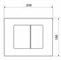 Wirquin 55722890 Plaque de commande wc suspendu double chasse Square noire compatible avec les bâti-supports Wirquin Lineo et Sm