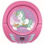 Lexibook lecteur CD Licorne Unicorn, Entrée line-in, port USB Pile ou Secteur, Bleu/Rose, RCD108UNI_10