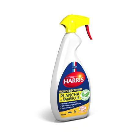 HARRIS - Nettoyant plancha et Barbecue - Mousse décapante - Idéal nettoyages difficiles - Soin protecteur - Apte contact aliment
