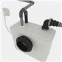 Aquasani 1 - Broyeur WC Adaptable, 1 entrée WC et 1 entrée lavabo, Installation Facile, Moteur 400W, Relevage 3m Vertical et 30m