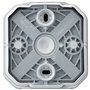 Legrand - Prise de courant avec terre étanche avec volet Plexo 16A 250V livrée complète pour montage en apparent gris - emballag