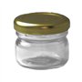 Bouchonnerie Jocondienne 677 Pack de 24 Confituriers + Couvercle Verre Transparent et Doré 15 x 19 x 8 cm 30 ML