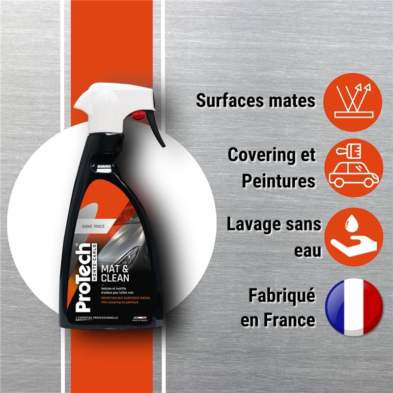 Image secondaire de ProTechMC | Mat & Clean | Nettoyant pour Peintures Mates Voiture | Nettoie et Conserve l'Effet Mat des Surfaces | Entretien & Pr