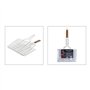 RUECAB - Grille de Barbecue Double Quadrillé Inox Poignée Bois Argent , 22 x 34 cm