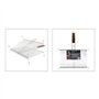 RUECAB 1086 Grille de Barbecue Double sur Pieds Inox Poignée Bois Argent 30 x 40 cm, NC