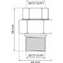 SOMATHERM FOR YOU - Raccord isolant diélectrique F20/27(3/4'') - M20/27 (3/4'') - Evite les courants vagabonds - Protège la cuve