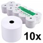 Exacompta - Réf. 5770120V - Lot de 10 bobines pour machine à calculer et caisses - largeur 57 mm x diamètre 70 mm - mandrin 12 m