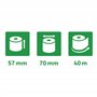 Exacompta - Réf. 5770120V - Lot de 10 bobines pour machine à calculer et caisses - largeur 57 mm x diamètre 70 mm - mandrin 12 m