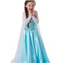 NICE SPORT Robe Princesse Reine des Neiges Frozen - Costume Enfant Fille - Princesse Elsa - Déguisement Haute Qualité - Bleu (15