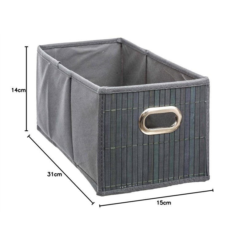 Image secondaire de MIX'n MODUL Panier Rangement Bambou (Gris)