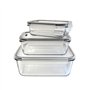 Cuisy KB5667 3 Cocotte en Verre avec Couvercle 22 x 17 x 9 cm