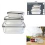 Cuisy KB5667 3 Cocotte en Verre avec Couvercle 22 x 17 x 9 cm