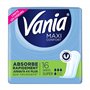 Vania - Serviettes Maxi Confort Super (boîte de 16 pièces) – Serviettes avec forme anatomique et cœur bombé absorbant – Protecti