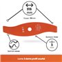 GREENSTAR - Lame 2 Dents Pour Débroussailleuse - Spéciale Ronces - Profil Courbe Réduisant le Bruit - Lame Orange Haute Visibili