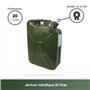 Jerrican 20L - Jerrican Métal - Verrouillage à Goupille - Traitement Intérieur Antirouille - Norme UN Transport de Matières Dang