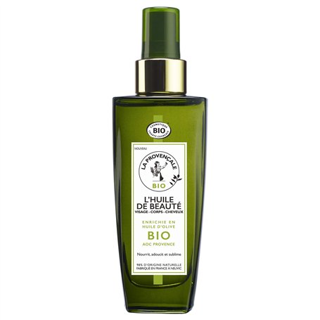 La Provençale – L'Huile de Beauté Visage Corps Cheveux – Soin Certifié Bio – Huile d’Olive Bio AOC Provence – Pour Tous Types de