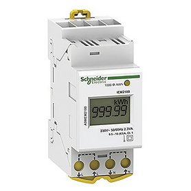 Schneider Electric - Acti9 iEM - compteur d'energie modulaire monophasé - 230V - 63A - A9MEM2100