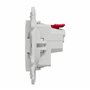 Schneider Electric - Odace, Prise de courant 2P+T affleurante, 16 A, connexion rapide, Blanc Odace - prise de courant 2P+T affle