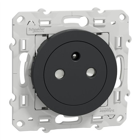 Schneider Electric - Odace - prise de courant 2P+T affleurante - anthracite - connexion rapide - S540052