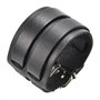 ZENSE - Bracelet de force noir en cuir pour homme avec double lanières ZB0265