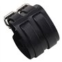 ZENSE - Bracelet de force noir en cuir pour homme avec double lanières ZB0265