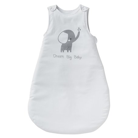 VERTBAUDET Gigoteuse sans Manches ELEPHANT'EAU Oeko-Tex® Blanc 0/6M