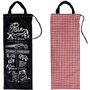 Promobo -Sac A Pain Imprimé Vintage Décor Bistrot Double Face Vichy