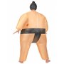DEGUISE TOI - Déguisement Humoristique Sumo Gonflable Adulte - Combinaison - Coiffe - Gonfleur - Taille Unique - Rose - Déguisem