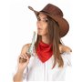 DEGUISE TOI - Chapeau de Cowboy Marron Imitation Cuir Adulte - Chapeau - Taille Unique - Marron - Accessoires pour déguisement -