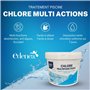 EDG - Chlore Piscine Multifonctions - Désinfecte - Clarifie - Galet 200g - Seau 5 Kg- Action Permanente Longue Durée - Multiacti