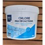 EDG - Chlore Piscine Multifonctions - Désinfecte - Clarifie - Galet 200g - Seau 5 Kg- Action Permanente Longue Durée - Multiacti