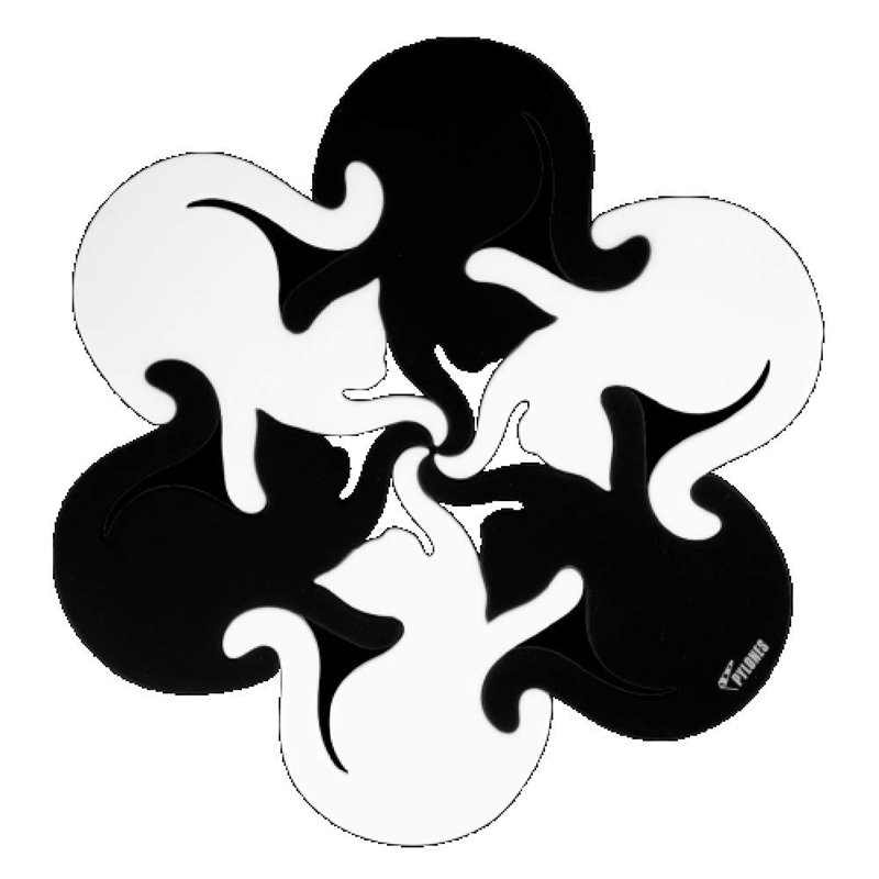 Pylônes, Dessous de Plat et Dessous de Verres Entrechats Noir et Blanc