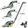 Coupe Bordure + Taille Haie Electrique sans Fil FISHTEC - Cisaille à Gazon 2 Types de Lames : Taille Herbe + Sculpte Haie - Batt