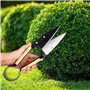 FISHTEC Ciseaux Cisaille Topiaire Tradition - Avec Etui - 33 cm - Sécateur de Jardin en Acier Inox et Manche revêtement Bois - I