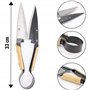 FISHTEC Ciseaux Cisaille Topiaire Tradition - Avec Etui - 33 cm - Sécateur de Jardin en Acier Inox et Manche revêtement Bois - I