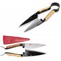 FISHTEC Ciseaux Cisaille Topiaire Tradition - Avec Etui - 33 cm - Sécateur de Jardin en Acier Inox et Manche revêtement Bois - I