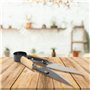 FISHTEC Ciseaux Cisaille Topiaire Tradition - Avec Etui - 33 cm - Sécateur de Jardin en Acier Inox et Manche revêtement Bois - I