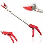 FISHTEC Sécateur Long Manche avec Pince de Retenue en Aluminium - Revêtement en téflon - Secateur - Longue Cisaille - Avec Verro