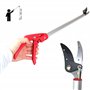 FISHTEC Sécateur Long Manche avec Pince de Retenue en Aluminium - Revêtement en téflon - Secateur - Longue Cisaille - Avec Verro
