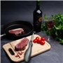 FISHTEC Couteau Electrique de Cuisine Sans Fil Easy Cut Plus - Avec Chargeur et Support en Bois - 2 Lames - Idéal pour découper 
