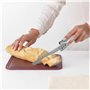 FISHTEC Couteau Electrique de Cuisine Sans Fil Easy Cut Plus - Avec Chargeur et Support en Bois - 2 Lames - Idéal pour découper 