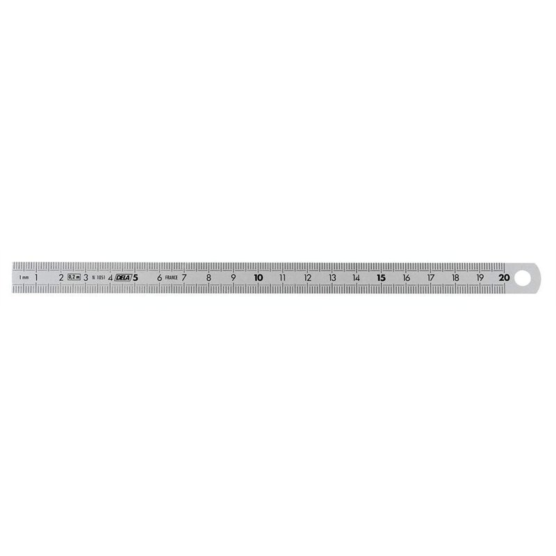 Image secondaire de FACOM - Réglet Inox Flexible - 30 cm - Gravé sur 2 Faces - 1 Bord en mm et 1 Bord en 1/2 mm - Traitement Antireflet - Bonne Visi