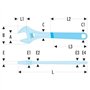 FACOM - Clé à Molette Courte 6 cm - 113AS.6C - Tête plus Fine pour Grande Capacité d’Ouverture max 41 mm - Mâchoire Mobile - Clé