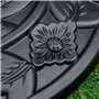 Outsunny Pied de Demi-Parasol Demi-Pied Socle de Parasol Base de lestage Ciment HDPE Motif Fleurs cannulation pour parasols Ø 35